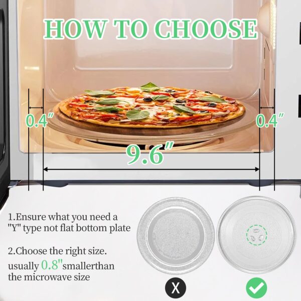 10.5" Universal Microwave Plate Replacement Glass Turntable| Fits LG, GE, Panasonic, Frigidaire, Farberware & More - Image 2