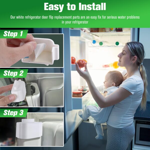 Refrigerator Door Mullion Flipper Compatible with Samsung Repair Part, 1pcs - Image 3