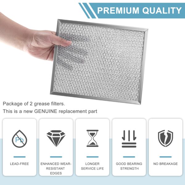 2 Pack Aluminum Range Hood filter 97006931 Replacement by AMI PARTS - Image 3