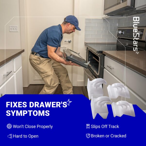 BlueStars 3051162 & 3051163 Range Oven Drawer Glide - 2 Pack - Image 7