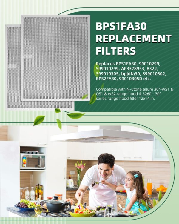 2 Pack Allure Range Hood Filter 11-3/4" x 14-1/4" by AMI PARTS - Image 7