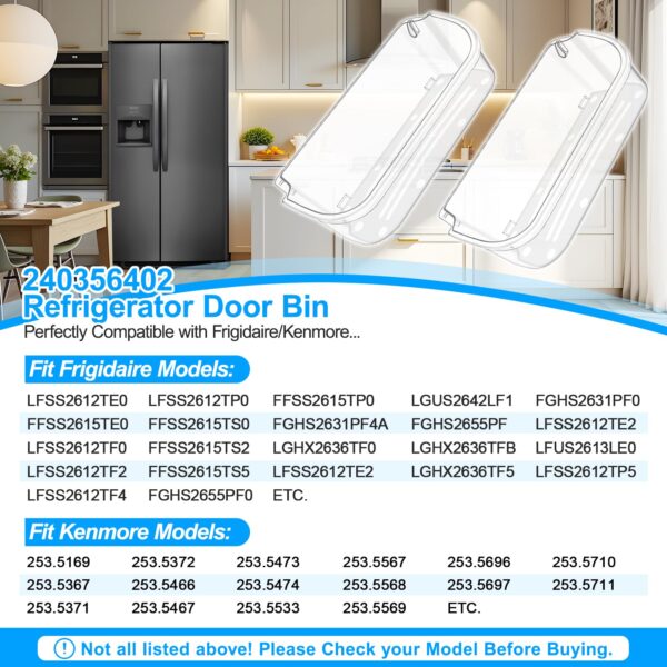 ALVAR 240356402 Refrigerator Door Bin for Frigidaire Door Shelf Replacement - Image 7