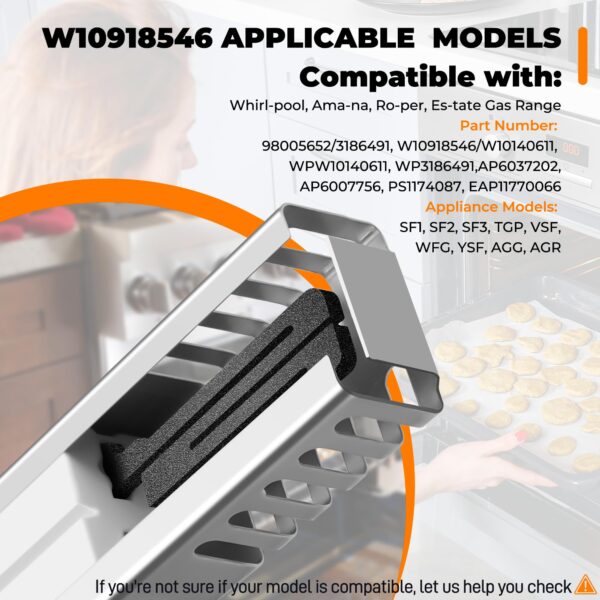 W10918546 Oven Igniter for Whirl-pool A-mana E-state Ro-per May-tag M.agic-Chef I-kea (SF1/2/3, TGP, VSF, WFG, YSF, AGG, AGR, FGP) Gas Range W10918546 98005652 3186491 W10140611 by NISHCON - Image 4