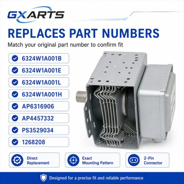 GXARTS Magnetron 6324W1A001B Fit for LG Microwave LRM1240ST MV1610ST