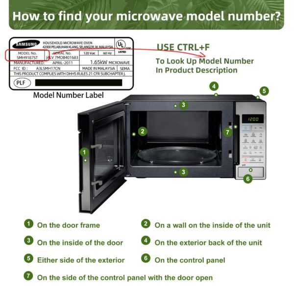 Gemroom 11.5" Microwave Turntable Plate for Samsung Microwave - Image 5