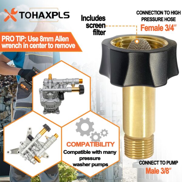 7110166 Pressure Washer Pumps Water Inlet Replacement Fitting