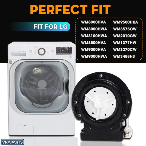 WM8100HVA Washer Drain Pump for LG WM8000HVA WM8000HWA WM8100HWA Washer - Image 5