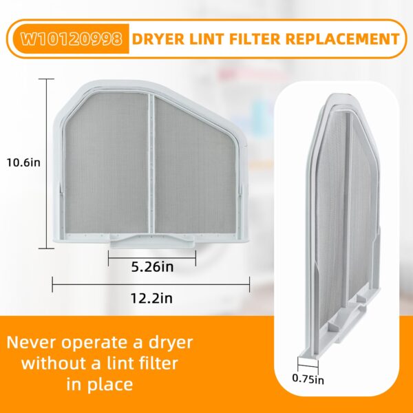 AMI PARTS W10120998 Dryer Lint Screen Filter Replacement Part - Image 3