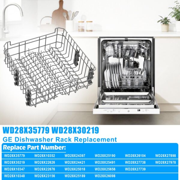 Updated WD28X35779 WD28X30219 Upper Rack for GEDishwasher Rack Replacement - Image 5