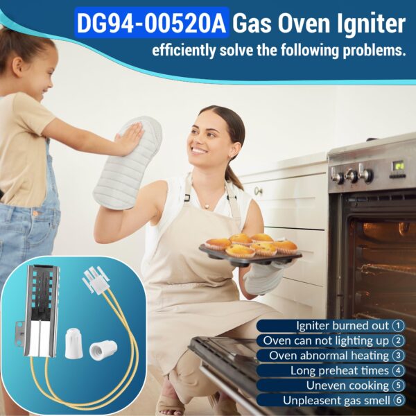 2 Pack Gas Oven Igniter Compatible with DG94-00520A GE Hotpoint Gas Oven - Image 5