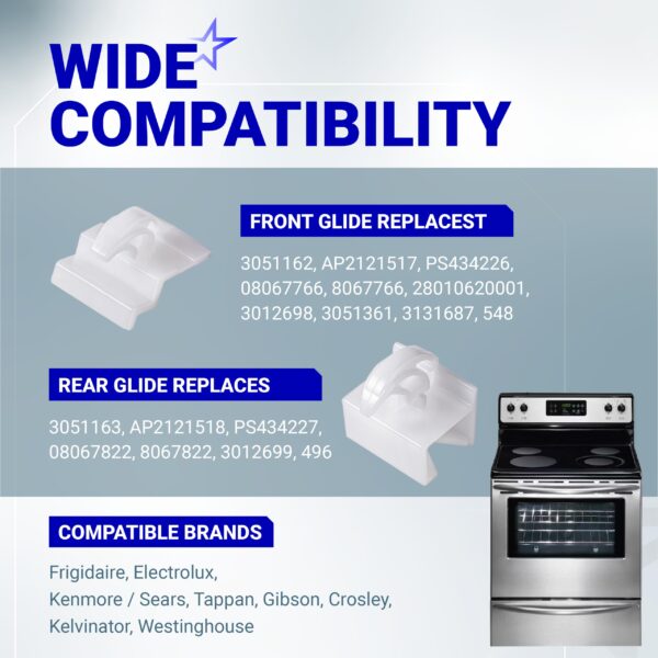 BlueStars 3051162 & 3051163 Range Oven Drawer Glide - 2 Pack - Image 5