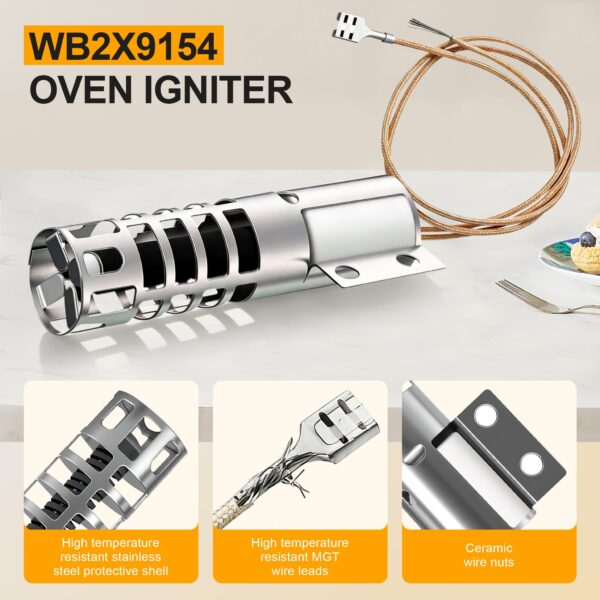 WB2X9154 Oven Igniter Replacement for GE Hotpoint Kenmore XL44 Gas Range - Image 2