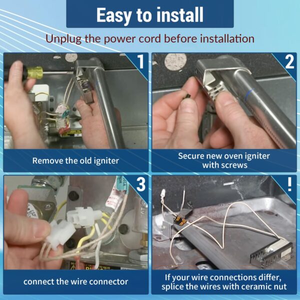 Gas Oven Igniter Compatible with WB13K21, IG9998, AP2020569 PS231280(1 Pc) - Image 5