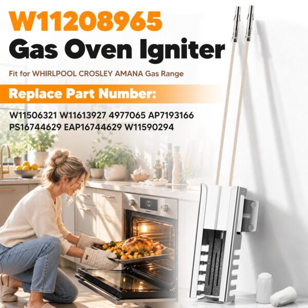 W11208965 Gas Range Oven Igniter Fit for Whirlpool Amana Crosley Gas Stove - Image 4