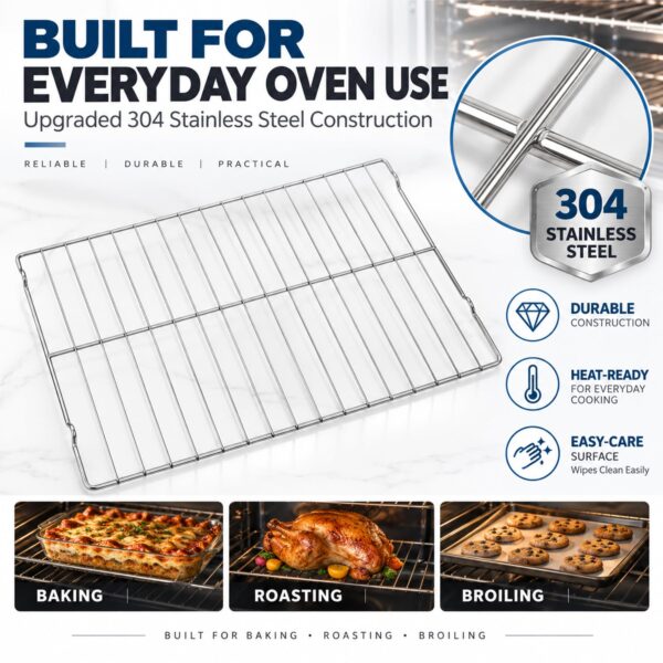 2-Pack 316496201 Heavy Duty Oven Racks for Frigidaire Kenmore, 24.2 x 16 In - Image 6