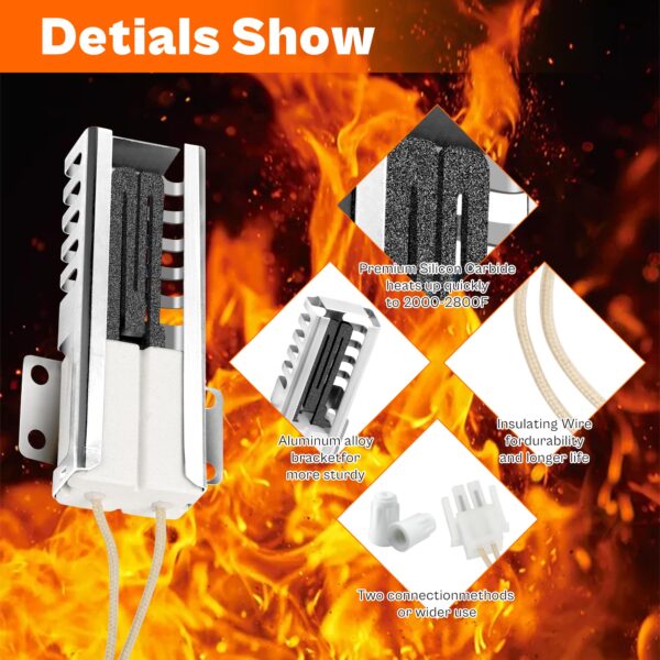 𝗡𝗘𝗪 WB13K21 Oven Igniter Replacement for G-E(JGB,JGS,AGB Series) - Image 5