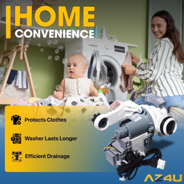 AZ4U Upgraded DC97-19289F DC97-19289H PX3516-01 Samsung Washer Drain Pump - Image 4