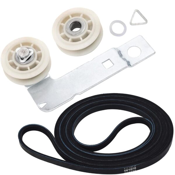 661570V 661570 & 279640 & W10837240 Dryer Drum Belt Idler Pulley Kit - Image 2