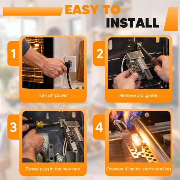 W11208965 Gas Range Oven Igniter Fit for Whirlpool Amana Crosley Gas Stove - Image 3