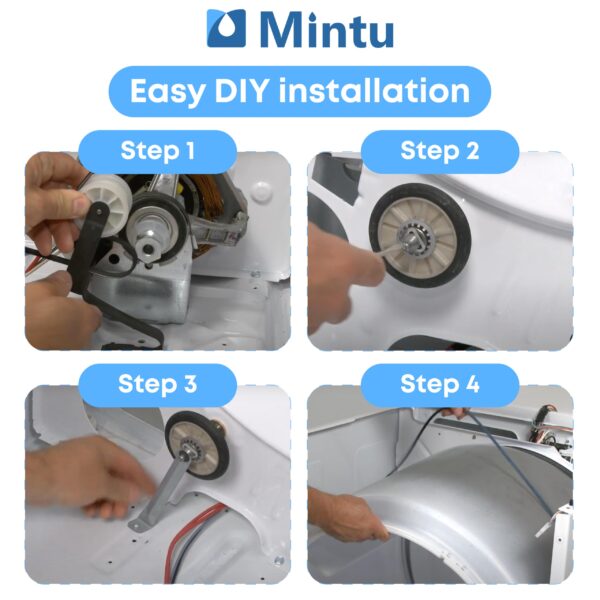 4392065 Dryer Repair Pulley Rollers Kit Replacement For Amana NED4655EW1 WED5590VQ0 Whirlpool WED7000DW1 WED4800XQ3 WED5000DW2 Maytag MEDC300BW0 MEDC200XW3 MEDC400VW0 Cabrio Kenmore 80 Series - Image 3