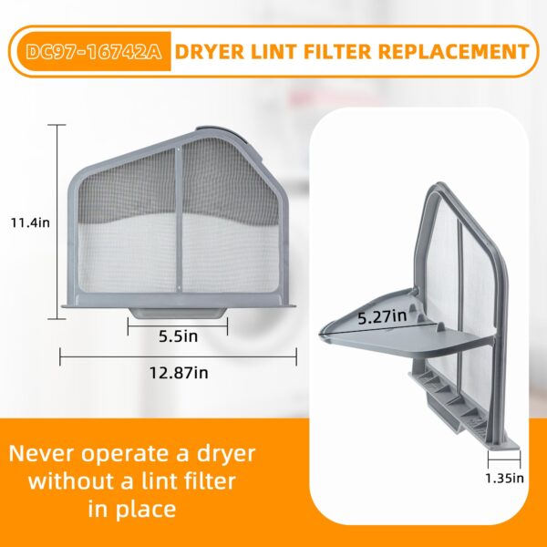 AMI PARTS DC97-16742A Dryer Lint Filter Case Screen Replacement Parts - Image 5