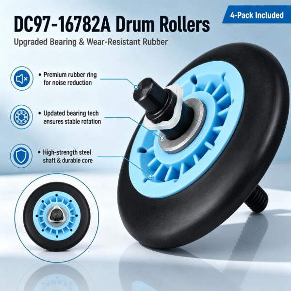 Upgraded Sam-Sung Dryer Repair Kit for Samsung Dryer Roller Replacement Kit - Image 5