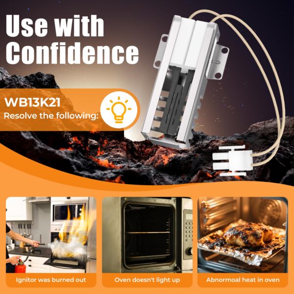 WB13K21 Oven Igniter Replacement for GE Hotpoint Kenmore and RCA Gas Range - Image 3