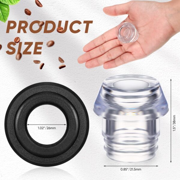 Knob Top and Washer Ring compatible with Farberware Percolator, 2 Sets