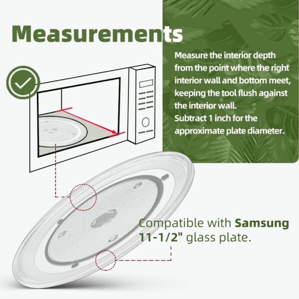 Gemroom 11.5" Microwave Turntable Plate for Samsung Microwave - Image 7