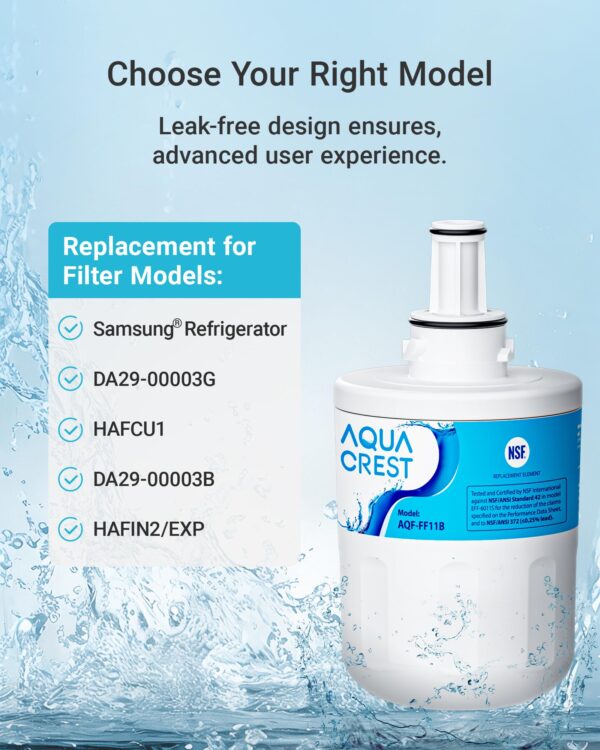 AQUA CREST Water Filter Replacement for Samsung® DA29-00003G, 3 Pack