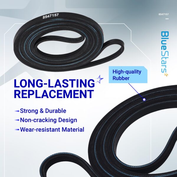 BlueStars Ultra Durable 8547157 Dryer Drum Belt 94 in Replacement Part - Compatible with Whirlpool & Kenmore Dryers - Replaces WP8547157 AP6013152 - Image 4