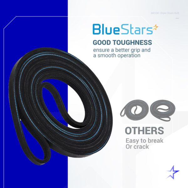 [2-Pack] BlueStars 341241 Dryer Drum Belt Compatible with Whirlpool Kenmore - Image 7