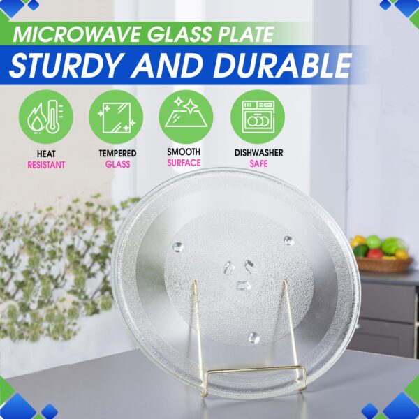 Microwave Plate Replacement 13.5 inch Fits 5304464116 Frigidaire Microwave Turntable Plate - Exact Replacement Microwave Glass Plate For Better Reheating and Cooking - Spinning Dish Tray For Oven - Image 3