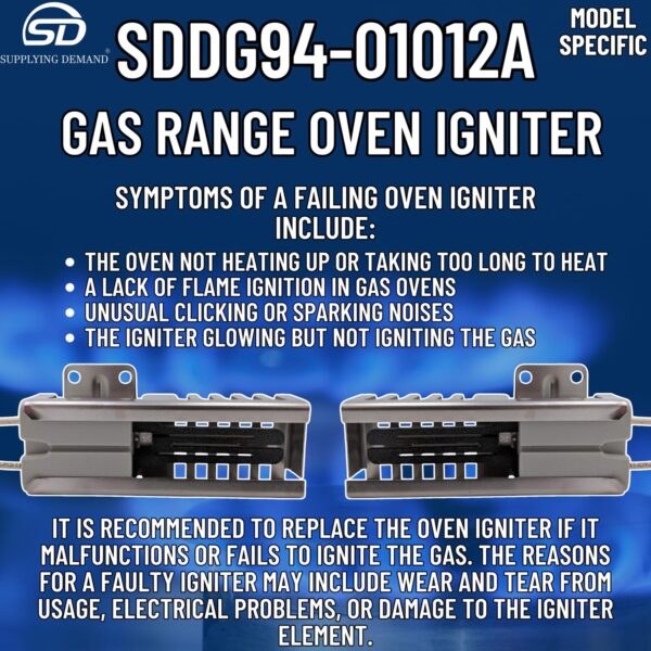 Supplying Demand DG94-01012A 4011538 Gas Range Oven Igniter Replacement Model Specific Not Universal - Image 3