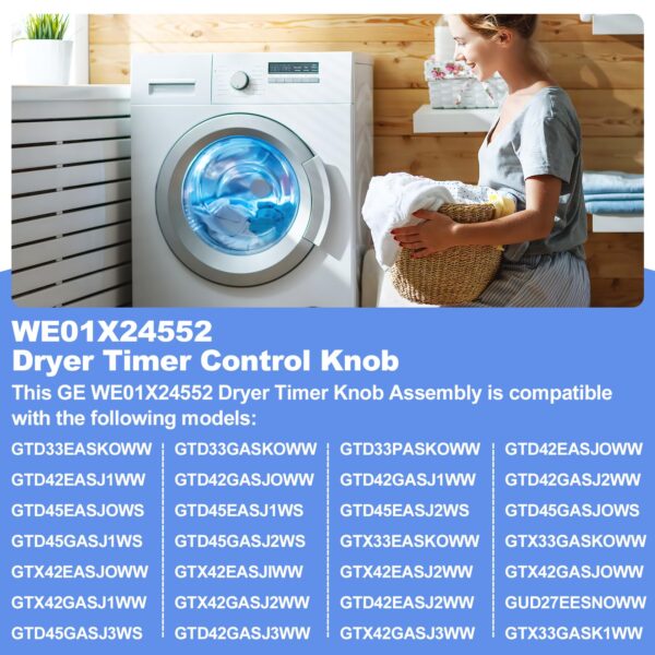 WE01X24552 Dryer Timer Control Knob Replacement for GE General Electric AP6026722, 4396547,PS11736611