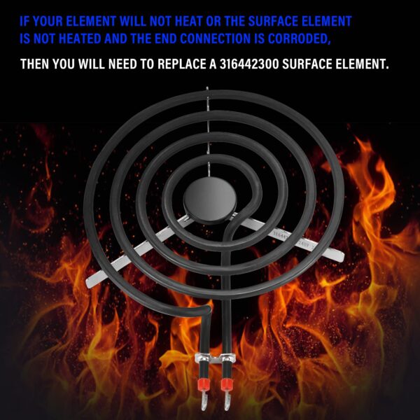 316442300 Range Surface Element 8'' Electric Range Surface Burner Coil Element by Romalon Fit for Frigi-daire Range Stove Cooktop Oven Coil Surface Element - Image 2