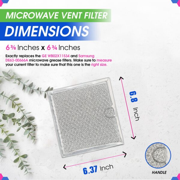 Bagean Microwave Filter 6.8" x 6.34" Fits GE WB02X11534 Oven Grease Filters - Image 4