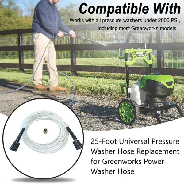 5200402 Universal Pressure Washer Hose for Greenworks Power Washer Hose