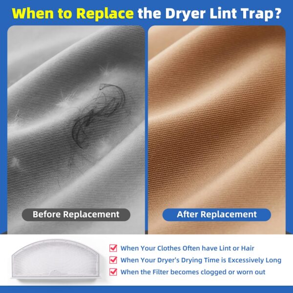 WE03X23881 Dryer Lint Trap Replacement for GE Hotpoint, Replaces PS11763056 - Image 2