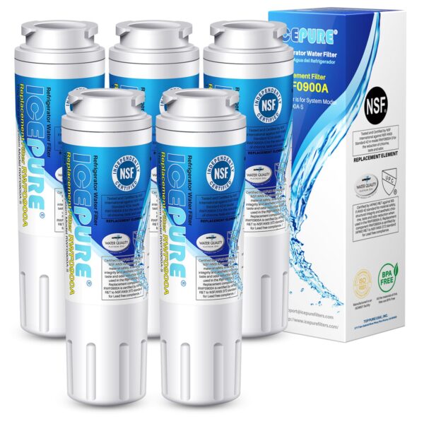 ICEPURE UKF8001 Filter Replacement for EveryDrop Filter 4, EDR4RXD1, 5 Pack - Image 2