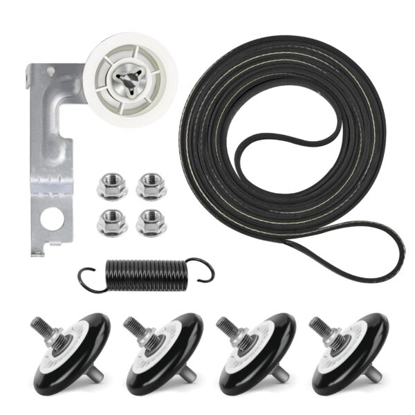 Upgraded Dryer Repair Kit Compatible with LG Kenmore Dryers Includes 4581EL2002C Dryer Drum Roller 4400EL2001A Dryer Belt 4561EL3002A Idler Pulley & Spring Replace 4400EL2001F 4581EL3001E 4581EL2002A - Image 7