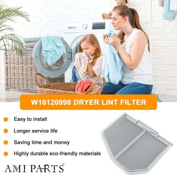 AMI PARTS W10120998 Dryer Lint Screen Filter Replacement Part - Image 7