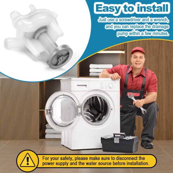 Lucky Seven 202203 Washer Drain Pump for Maytag Washer，Replaces 202203, 202540, 6-2022030, WP6-2022030