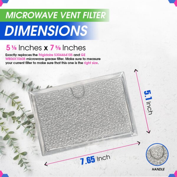 Bagean Microwave Filter 5.1"x7.6” Fits Frigidaire 5304464105 Grease Filters - Image 2