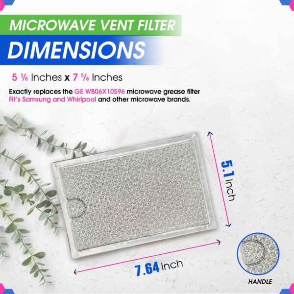 Bagean Microwave Filter 7.6” x 5.1” Fits GE WB06X10309 Oven Grease Filters - Image 2