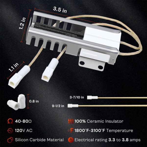 TOMOON Upgraded DG94-01012A NX58H9500WS NX58K9500WG Gas Range Oven Igniter - Image 3