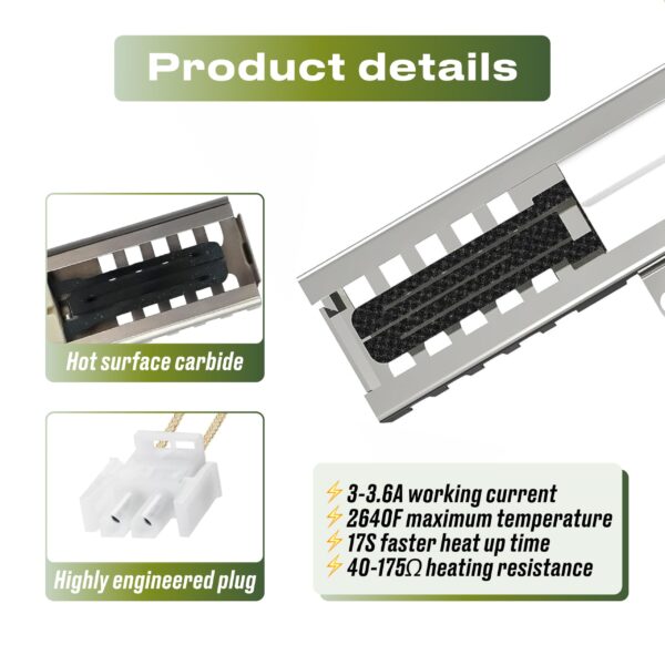 DG94-00520A Range Oven Igniter Replacement for Samsung NX58J5600SG/AA NX58H5600SS NX58H5650WS NX58F5500SS NX58H9500WS Range ModelF Fits Model: (FX5, FX7, NX58M, NX58K, NX58J, NX58H, NX58F) (Normal) - Image 2