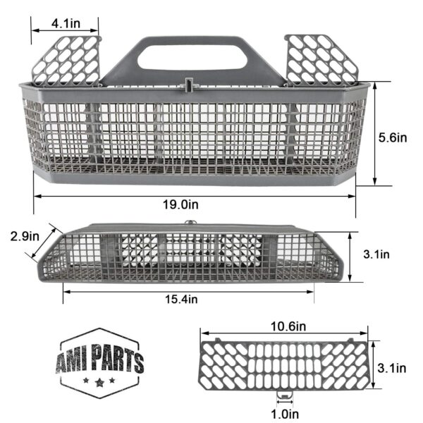 WD28X10128 Dishwasher Silverware Basket Gray By AMI PARTS (19.7"x3.8"x8.4") - Image 7