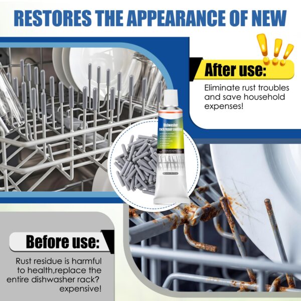 Avenuebool 1.7oz Dishwasher Rack Repair Coating,100pcs Tine Prong Caps - Image 3