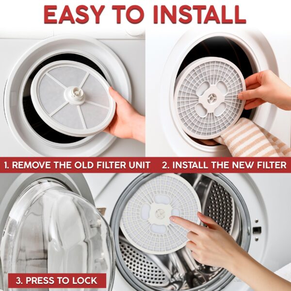 Dryer Lint Filter Compatible with CTT Tumble Clothing Dryer, Include Filter Cotton, Filter Screen, Air Outlet Mask - Image 2